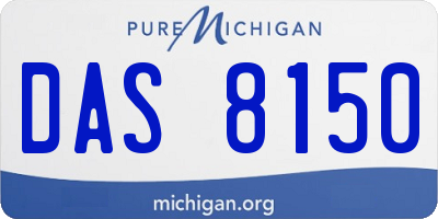 MI license plate DAS8150