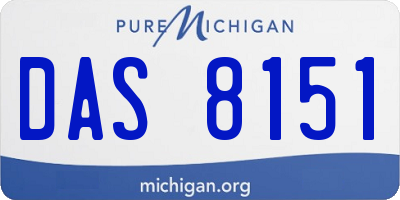 MI license plate DAS8151