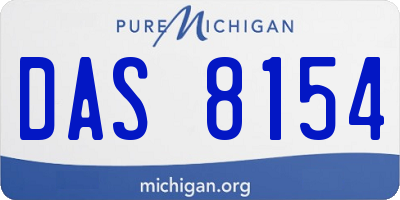 MI license plate DAS8154