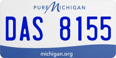 MI license plate DAS8155