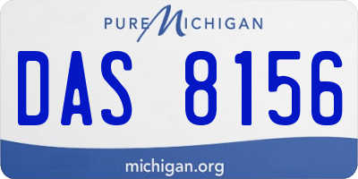 MI license plate DAS8156