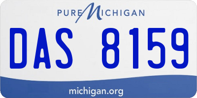 MI license plate DAS8159