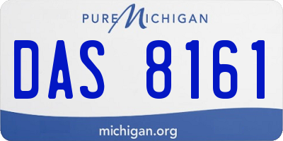MI license plate DAS8161