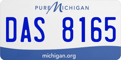 MI license plate DAS8165