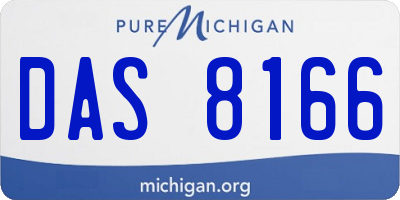 MI license plate DAS8166