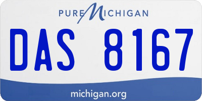 MI license plate DAS8167