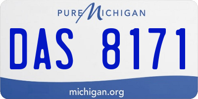 MI license plate DAS8171