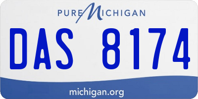 MI license plate DAS8174