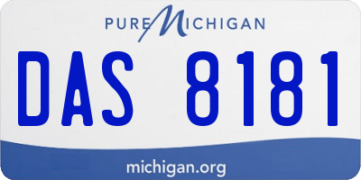MI license plate DAS8181