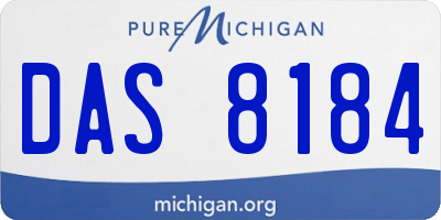 MI license plate DAS8184