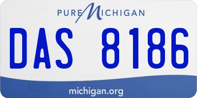 MI license plate DAS8186