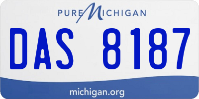 MI license plate DAS8187