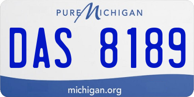 MI license plate DAS8189