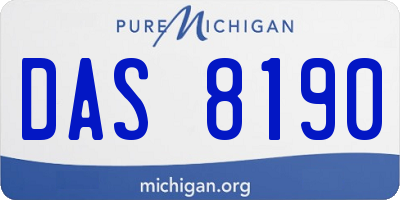 MI license plate DAS8190