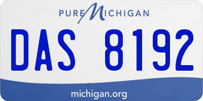 MI license plate DAS8192