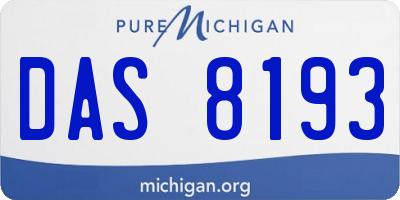 MI license plate DAS8193