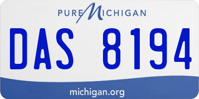 MI license plate DAS8194