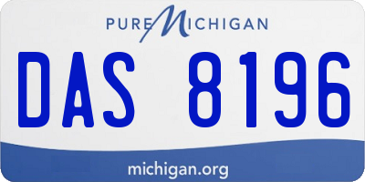 MI license plate DAS8196