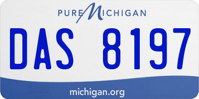 MI license plate DAS8197