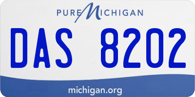 MI license plate DAS8202