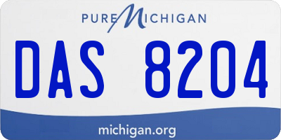 MI license plate DAS8204