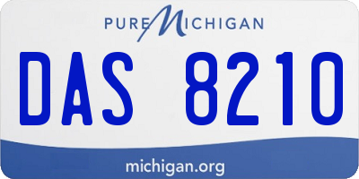 MI license plate DAS8210