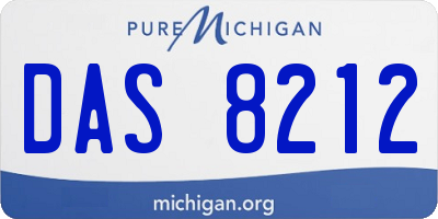 MI license plate DAS8212