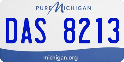 MI license plate DAS8213
