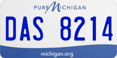 MI license plate DAS8214