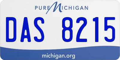MI license plate DAS8215