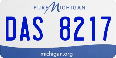 MI license plate DAS8217