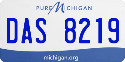 MI license plate DAS8219