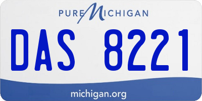 MI license plate DAS8221