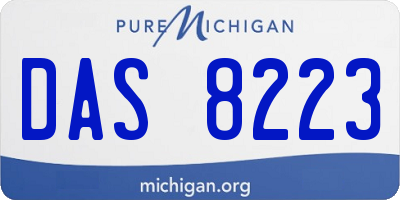 MI license plate DAS8223