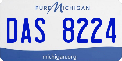 MI license plate DAS8224