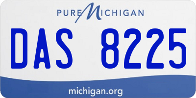 MI license plate DAS8225