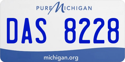 MI license plate DAS8228