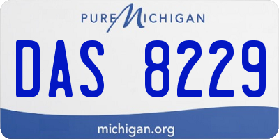 MI license plate DAS8229