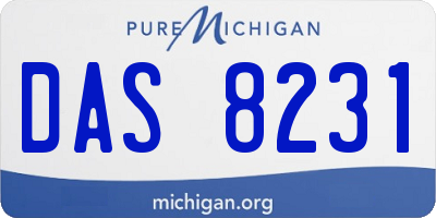 MI license plate DAS8231