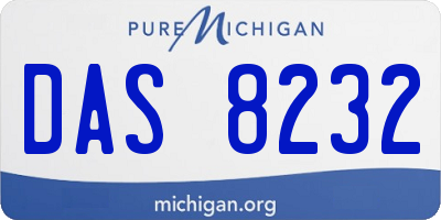 MI license plate DAS8232