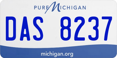 MI license plate DAS8237