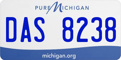MI license plate DAS8238