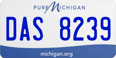 MI license plate DAS8239