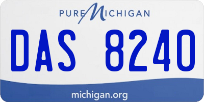 MI license plate DAS8240