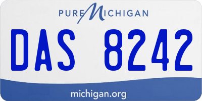 MI license plate DAS8242