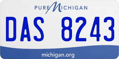 MI license plate DAS8243