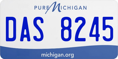 MI license plate DAS8245