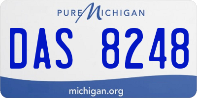 MI license plate DAS8248