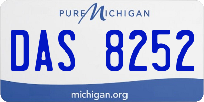 MI license plate DAS8252