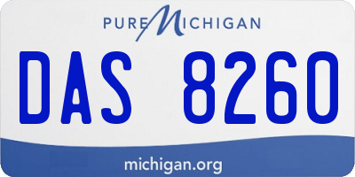MI license plate DAS8260